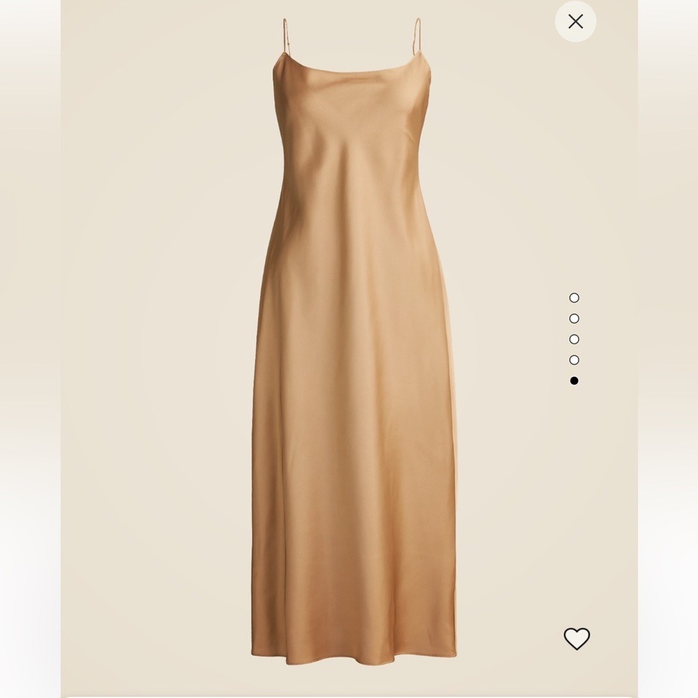 NWT J.Crew Gwyneth slip dress in luster charmeuse Tan Camel Size 16